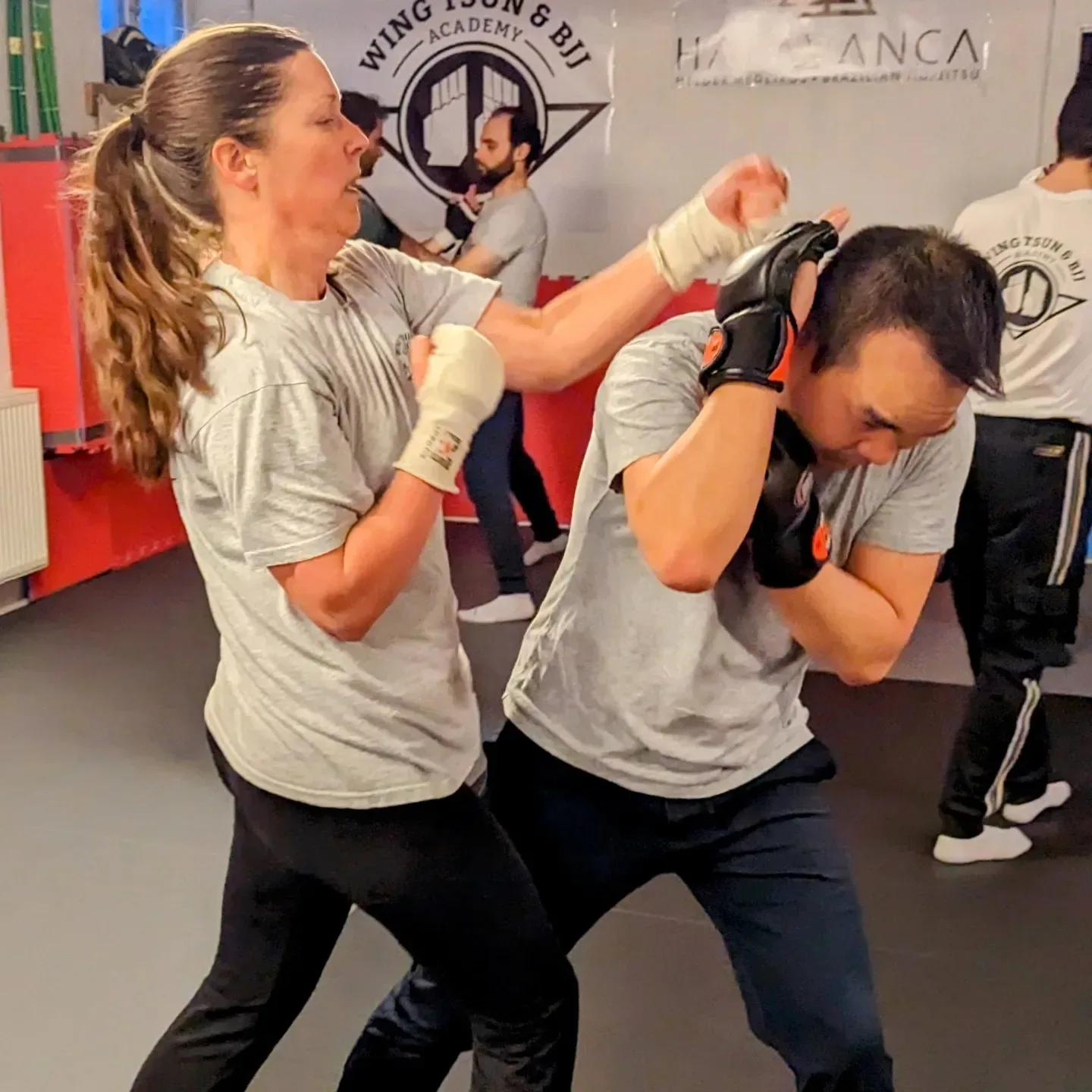 Sparring med handskar i Wing Tsun Kung Fu